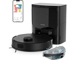 MYBOT X9 PRO - Robotstofzuiger Met Dweilfunctie - 6500PA Zuigkracht - Leegt Automatisch - Ideaal voor Huisdieren - Zelflerende Robotstofzuiger - Met Laadstation - Uitgebreide Mapping - LDS Laser Navigatie - Met leegstation
