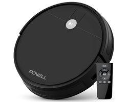 Powell Robotstofzuiger - Robotstofzuiger met Dweilfunctie - Robotstofzuiger met Laadstation - Robot Stofzuiger - Dweilrobot - Zwart
