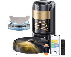 Proscenic QQ20 Plus - Robotstofzuiger met Dweilfunctie - Robotstofzuiger met Reinigingsstation - 10000 Pa Zuigkracht
