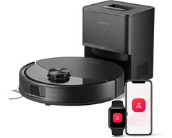 Roborock Q10 S5+ Robotstofzuiger en Dweil met Zelflediging– Zuigkracht van 10000 Pa–Vibrerende dweilpads– Handsfree Reinigen tot 7 Weken– Dubbel Anti-klitontwerp– Automatisch dweilen– Obstakelvermijding–Zwart–S8 Plus Upgrade