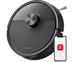 Roborock Q7 M5–Robotstofzuiger met dweilfunctie–10000 Pa sterke zuigkracht–Dubbel antiklitsysteem– 150 min gebruiksduur– LiDAR-navigatie–Stofzuigerrobot voor tapijt– Dierenharen–Zwart–Q5 PRO Upgrade