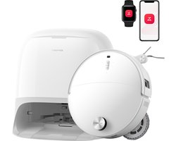 Roborock Qrevo Curv 2 Pro –Robotstofzuiger Met Dweilfunctie–25.000 Pa –7,98 cm Ultraslank Ontwerp–100℃ Heetwaterwas-Zelfreinigend–Slimme Obstakelvermijding–Automatische droging– Slimme spraakassistent