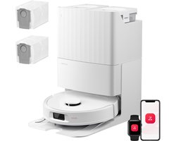 Roborock Qrevo S Pro Set-Robotstofzuiger–Alles-in-één multifunctioneel dockingstation–18500 Pa zuigkracht–Antiklitsysteem-Reactive Tech Obstakelvermijding-Intensieve tapijtreiniging 10 mm Dweilverhoging–Twee roterende dweilpads–Roborock app controle
