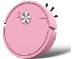 Robotstofzuiger met dweilfunctie - Mini robotstofzuiger - Dweilen en vegen in één - Slim schoonmaken - 200pa - 300mAh - Niet gemakkelijk te verstoppen - Supersterke zuigkracht - Roze