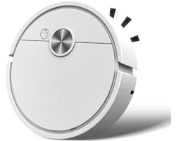 Robotstofzuiger met dweilfunctie - Mini robotstofzuiger - Dweilen en vegen in één - Slim schoonmaken - 200pa - 300mAh - Niet gemakkelijk te verstoppen - Supersterke zuigkracht - Wit