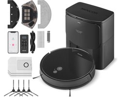 Robotstofzuiger met dweilfunctie, ultradun en krachtige automatische lediging voor alle vloertypes