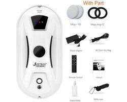 Robotstofzuiger voor ramen-Elektrische Glaswisser - Glazenreiniger- 2-in-1 Stofzuigen en Dweilen