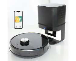 Robotstofzuiger "Willem" met leegstation" - tot 200m2- 6000Pa - Uitgebreide mapping - Leegt automatisch- Zelf lerende robotstofzuiger - Robotstofzuigers met dweilfunctie - Robotstofzuiger met laadstation -