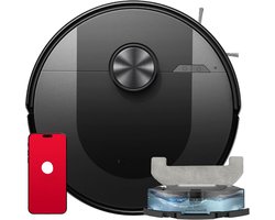 SCH® Robotstofzuiger met app - Robotstofzuiger - Robotstofzuiger huisdieren - Zwart - ‎32cm x 32cm x 10cm