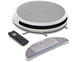 SCH® Robotstofzuiger met laadstation - Robotstofzuiger - Robotstofzuiger huisdieren - Grijs - 30cm x 30cm x 7cm