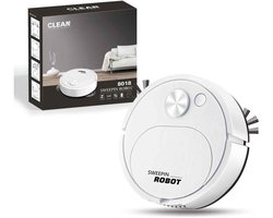 Slimme Mini Robotstofzuiger 3-in-1 | Automatische Reiniging + Dweilfunctie | Compact, USB Oplaadbaar, Stofzuiger Robot voor Harde Vloeren & Tapijt