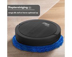 Slimme Robotstofzuiger en Dweil – 2-in-1 Oplaadbare Automatische Vloerreiniger – Zwart – dweilrobot – Geschikt voor huisdieren – Nat & Droog Multifunctioneel - Dweilbot
