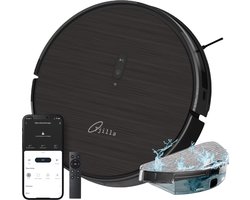 Tjilla C100 Robotstofzuiger met dweilfunctie - Nederlands product - Anti-klit borstel - Met laadstation - V-Slam navigatie - Proefperiode 30 dagen - Huisdieren - Dweilrobot - Bediening met App - Met afstandsbediening - 10.000pa