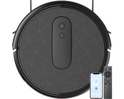 Zyrex® Robotstofzuiger Met App - Robotstofzuiger - Robotstofzuiger Huisdieren - Zwart - 30cm x 22cm x 22cm