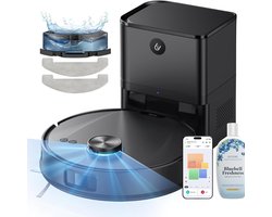 Zyrex® Robotstofzuiger met app - Robotstofzuiger - Robotstofzuiger huisdieren - Zwart - ‎32cm x 10cm x 32cm