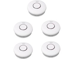 5× Koppelbare optische rookmelder met 10-jaar batterij – draadloos – EN14604