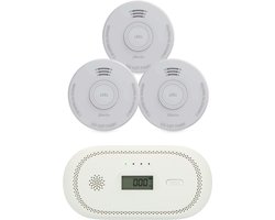 Alecto Brandmelder set - 3 stuks SD110 Rookmelder + COA2650 Koolmonoxidemelder - Voldoet aan de Europese normen