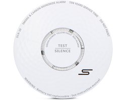 Alecto SDX10 Rookmelder en Koolmonoxidemelder in één - 10 jaar batterij - Voldoet aan Europese norm EN14604 en EN50291 - Wit