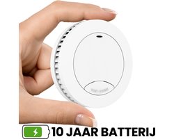 Aroha Safety Pro Mini Rookmelder Sleep Line - 10 jaar batterij - Geen standby LED-licht - Montage zonder boren - Extra dun design & slaapkamer vriendelijke brandmelder per stuk