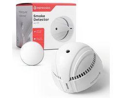 Deprendo 1x Rookmelder met 10 Jaar Batterij - Zonder Boren - Mini - Incl. Zelfklevende Montage pads - Voldoet aan Europese Norm EN14604