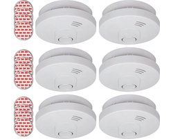 ELRO FS1510 Rookmelder met 10 Jaar Batterij en Magneet Montage - Voldoen aan Europese norm EN14604 - 6 stuks