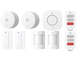 eufy Security slim alarm systeem | 9-delig Beveiligingspakket | 2 Rookmelder | 2 Deur/Raamsensor | 2 Bewegingsmelder | 2 Afstandsbediening | 1 Sirene | Voordeelset