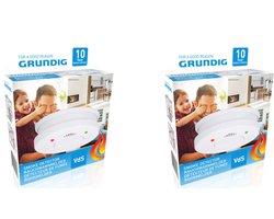 Grundig Rookmelder – Betrouwbare Brandmelder met Rookdetectie – 10 Jaar Levensduur - Maximale Veiligheid voor Thuis