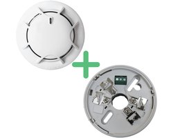 Kidde NC-DPO-W Optische Rookmelder + NC-DBR-W Montagesokkel