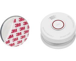 Optische rookmelder met magneetbevestiging en verwisselbare 9V batterij – EN14604 – 10 jaar garantie
