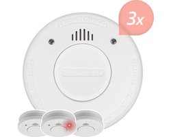 Rookmelders PD-8829 - Rookmelder 10 jaar batterij - 3x Rookmelder 85 DB - Complete set 3 stuks - Voldoet aan Europese Norm EN14604