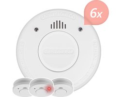 Rookmelders PD-8829 - Rookmelder 10 jaar batterij - duurzame rookmelder - complete set 6 stuks - Voldoet aan Europese Norm EN14604