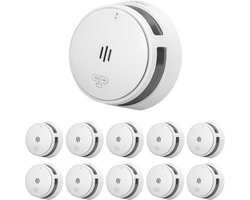 SAVS S10 Rookmelder 10-pack - 10 Rookmelders - 10 jaar batterij - Compact design - Voldoet aan Europese norm - Infrarood sensor - Brandalarm