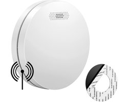 SAVS SM11R4 Draadloos koppelbare rookmelder - SafeLink - 10 jaar batterij - Extra dun design - Geen LED lampje - Montage zonder boren - Voldoet aan Europese norm - Koppelbaar brandalarm