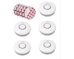 Set van 5 koppelbare rookmelders met 10-jaar batterij en magneetbevestiging – optisch – EN14604