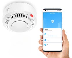 Slimme Rookmelder WiFi - Smart rookmelder koppelbaar met app Tuya, Smartlife & Google Home - Brandmelder smart Tuya