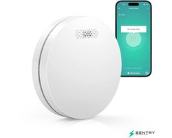 Smart Rookmelder – Sentry ONE – WiFi & App (Tuya / Smart Life) – 10 Jaar Batterij – NEN-14604 – Slim & Draadloos Koppelbaar Rookalarm / Brandmelder
