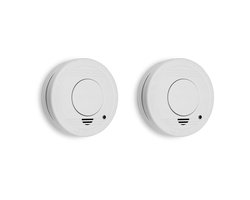 Smartwares 10.048.28 - Rookmelder 2st 85dB - 1 Jaar batterij, 10 jaar sensor - TUV Gecertificeerd - Brandmelder