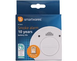 Smartwares Rookmelder 10 jaar batterij - Brandmelder - Verplicht vanaf 1 juni 2022 - CE en EN markering - Lange levensduur - Veilig wonen - Huis - Gratis Verzenden