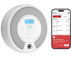 X-Sense SC07-MR Slimme combimelder met WiFi - Link+ Pro - Rook en koolmonoxide - 360° sensor - Rookmelder en koolmonoxidemelder - Rook én CO melder draadloos koppelbaar - Smart Home