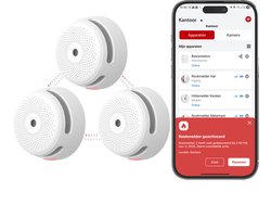 X-Sense XS01-M Slimme rookmelder met WiFi - 3 Rookmelders - Link+ Pro - Draadloos RF koppelbaar – Smart Home - Brandalarm