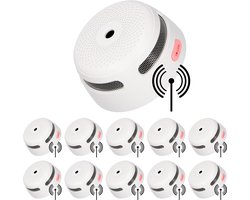 X-Sense XS01-W Draadloos koppelbare rookmelder - 10 Rookmelders - 10 jaar batterij - Voldoet aan Europese norm - Koppelbaar brandalarm