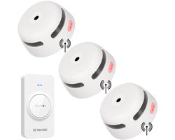 X-Sense XS01-W Draadloos koppelbare rookmelder - 3 Rookmelders - 10 jaar batterij - Met RC01 Afstandsbediening voor XS01-W, XC01P-WR en XP01-W - Test, pauze en lokaliseer rookmelders - Koppelbaar brandalarm