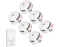 X-Sense XS01-W Draadloos koppelbare rookmelder - 6 Rookmelders - 10 jaar batterij - Met RC01 Afstandsbediening voor XS01-W, XC01P-WR en XP01-W - Test, pauze en lokaliseer rookmelders - Koppelbaar brandalarm