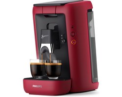 Philips Senseo Maestro Koffiepadmachine CSA260/90 - Keuze uit 1 of 2 Kopjes - Instelbare Intensiteit - Automatische Uitschakeling - Groot Waterreservoir - Rood