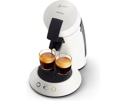 Philips Senseo Original Plus Koffiepadmachine CSA210/10 - Keuze uit 1 of 2 Kopjes - Instelbare Intensiteit - Automatische Uitschakeling - Wit