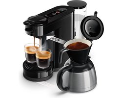 Philips Senseo Switch HD6596/20 - Koffiepadapparaat & Thermoskan - Zwart/Hout