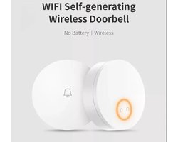 AFINTEK Smart Life Deurbel G6LW - Werkt Zonder Batterijen - Met Gong - Met App Meldingen - Wit