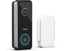 Aosu - V8S -Video Doorbell Ultra - Zwart - Wit
