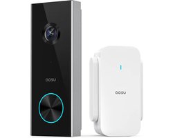 AOSU Video Doorbell Pro - 2K Video Deurbel met AOSUBase - Anti-diefstal Alarm - Google & Alexa