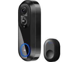 Audyn Video Deurbel met Camera - Draadloze - Slimme Deurbel - WiFi - 1080P - Geen Abonnement - Incl. Draadloze Gong